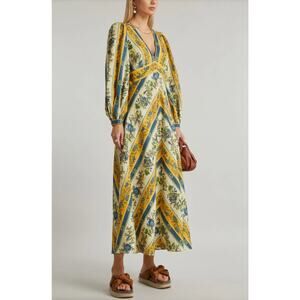 ALEMAIS Quinn Linen Midi-Dress size US 0